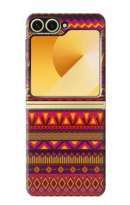 W3404 Aztèques Motif Etui Coque Housse et Flip Housse Cuir pour Samsung Galaxy Z Flip 6