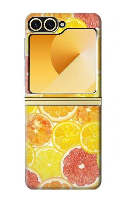 W3408 citron Etui Coque Housse et Flip Housse Cuir pour Samsung Galaxy Z Flip 6