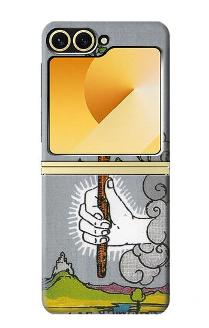 W3723 Carte de tarot l'âge des baguettes Etui Coque Housse et Flip Housse Cuir pour Samsung Galaxy Z Flip 6