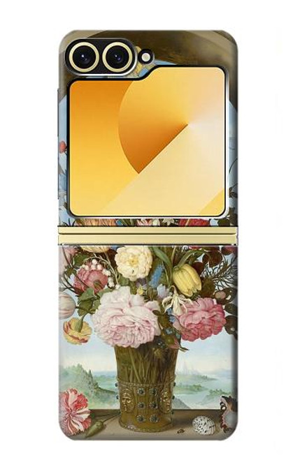 W3749 Vase de fleurs Etui Coque Housse et Flip Housse Cuir pour Samsung Galaxy Z Flip 6