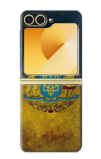 W3858 Drapeau de l'Ukraine Etui Coque Housse et Flip Housse Cuir pour Samsung Galaxy Z Flip 6