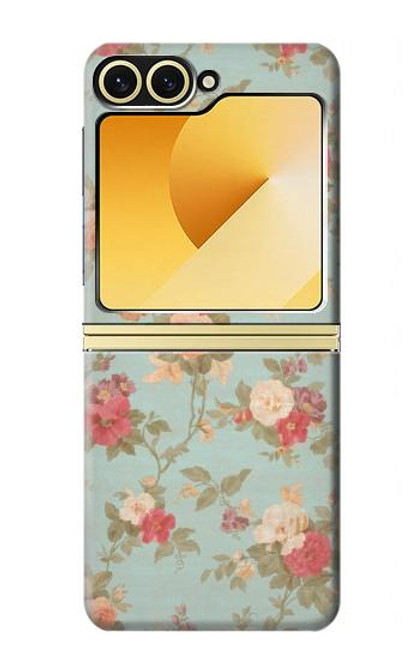 W3910 Rosier millésimé Etui Coque Housse et Flip Housse Cuir pour Samsung Galaxy Z Flip 6