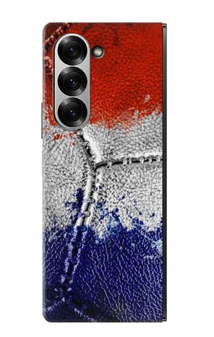 W3304 France Drapeau graphique Football Millésime Etui Coque Housse et Flip Housse Cuir pour Samsung Galaxy Z Fold 6