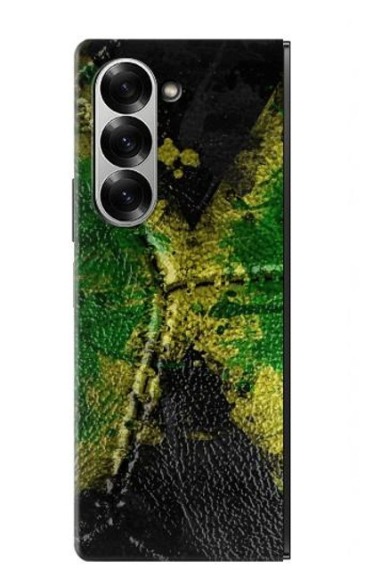 W3319 Jamaïque Drapeau graphique Football Millésime Etui Coque Housse et Flip Housse Cuir pour Samsung Galaxy Z Fold 6