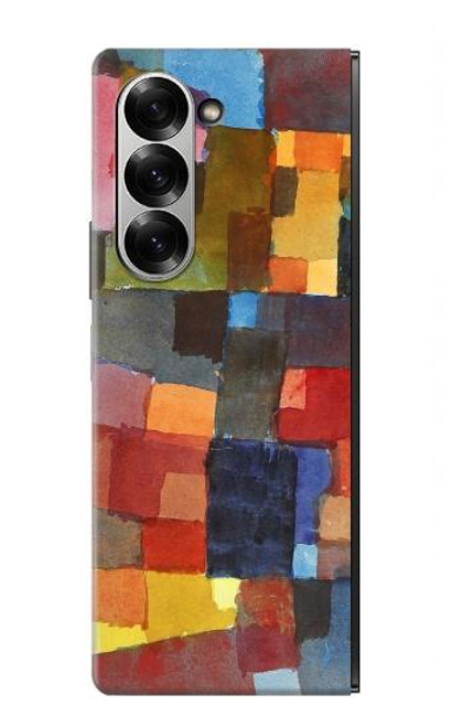 W3341 Paul Klee Raumarchitekturen Etui Coque Housse et Flip Housse Cuir pour Samsung Galaxy Z Fold 6