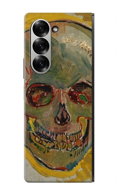 W3359 Vincent Van Gogh Crâne Etui Coque Housse et Flip Housse Cuir pour Samsung Galaxy Z Fold 6