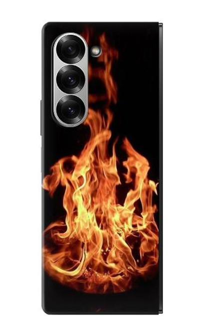 W3379 Cadre d'incendie Etui Coque Housse et Flip Housse Cuir pour Samsung Galaxy Z Fold 6