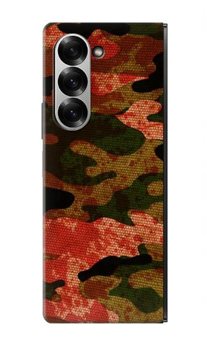 W3393 Camouflage sang Splatter Etui Coque Housse et Flip Housse Cuir pour Samsung Galaxy Z Fold 6