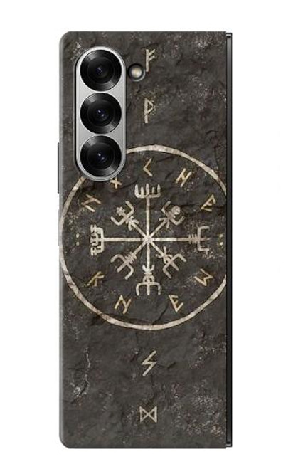 W3413 Ancient Norse Viking Symbole Etui Coque Housse et Flip Housse Cuir pour Samsung Galaxy Z Fold 6