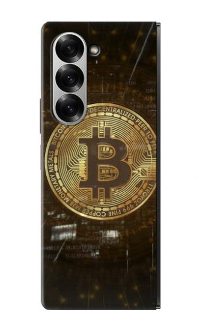 W3798 Crypto-monnaie Bitcoin Etui Coque Housse et Flip Housse Cuir pour Samsung Galaxy Z Fold 6