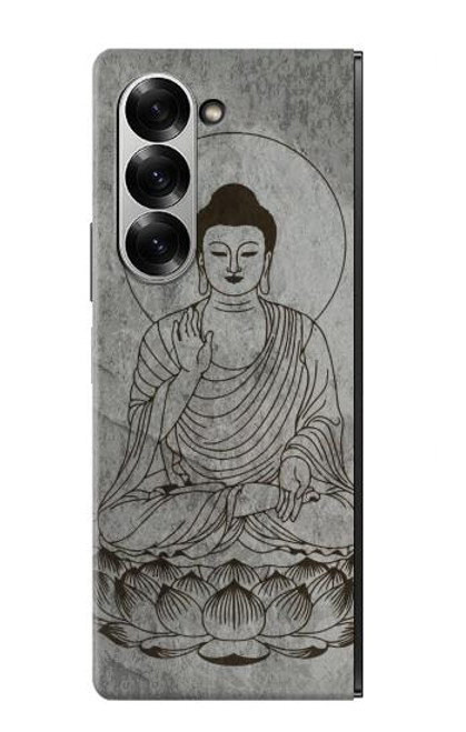 W3873 Dessin au trait Bouddha Etui Coque Housse et Flip Housse Cuir pour Samsung Galaxy Z Fold 6