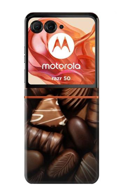 W3840 Amateurs de chocolat au lait au chocolat noir Etui Coque Housse et Flip Housse Cuir pour Motorola Razr 50