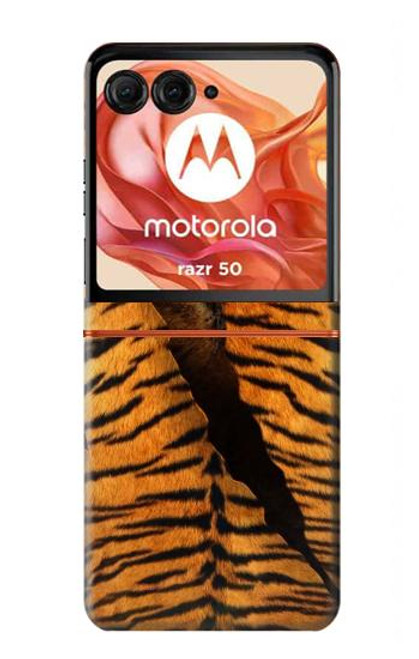 W3951 Marques de larme d'oeil de tigre Etui Coque Housse et Flip Housse Cuir pour Motorola Razr 50