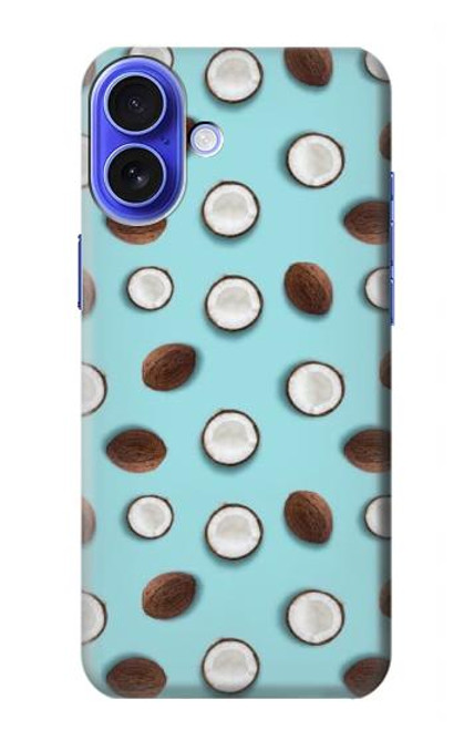 W3860 Motif à pois de noix de coco Etui Coque Housse et Flip Housse Cuir pour iPhone 16