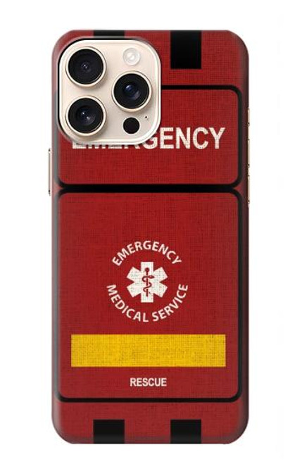 W3957 Service médical d'urgence Etui Coque Housse et Flip Housse Cuir pour iPhone 16 pro