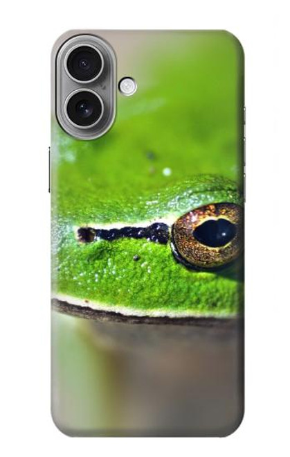 W3845 Grenouille verte Etui Coque Housse et Flip Housse Cuir pour iPhone 16 plus