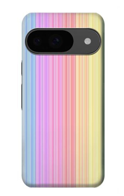 W3849 Couleurs verticales colorées Etui Coque Housse et Flip Housse Cuir pour Google Pixel 9