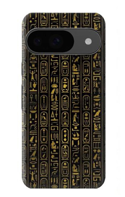 W3869 Hiéroglyphe égyptien antique Etui Coque Housse et Flip Housse Cuir pour Google Pixel 9