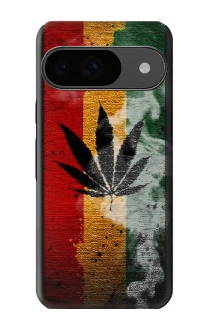 W3890 Drapeau Rasta Reggae Fumée Etui Coque Housse et Flip Housse Cuir pour Google Pixel 9