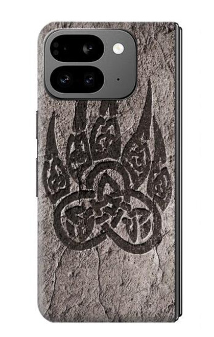 W3832 Patte d'ours nordique viking Berserkers Rock Etui Coque Housse et Flip Housse Cuir pour Google Pixel 9 Pro Fold