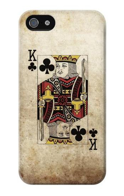 W2528 Poker King Carte Etui Coque Housse et Flip Housse Cuir pour iPhone 5 5S SE