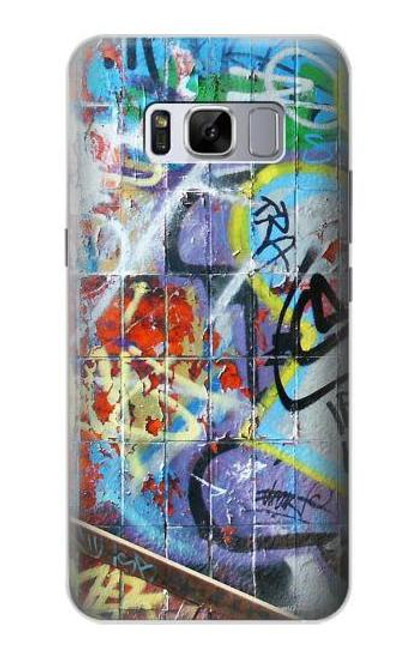 W0588 mur de graffiti Etui Coque Housse et Flip Housse Cuir pour Samsung Galaxy S8 Plus