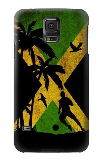 W2975 Jamaica Football Football Etui Coque Housse et Flip Housse Cuir pour Samsung Galaxy S5