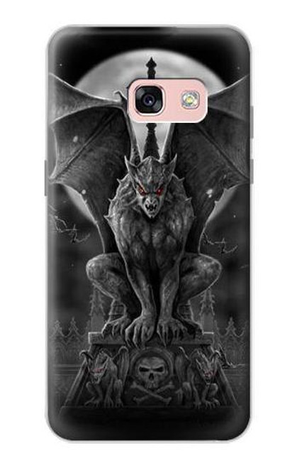 W0850 Gargouille diable démon Etui Coque Housse et Flip Housse Cuir pour Samsung Galaxy A3 (2017)