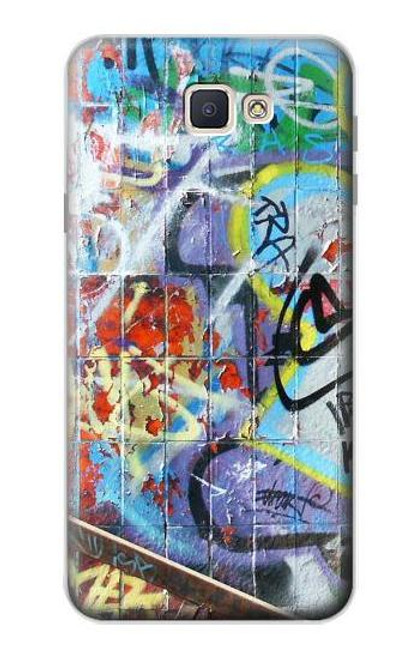 W0588 mur de graffiti Etui Coque Housse et Flip Housse Cuir pour Samsung Galaxy J7 Prime