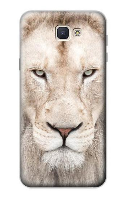 W2399 Lion Visage Etui Coque Housse et Flip Housse Cuir pour Samsung Galaxy J7 Prime