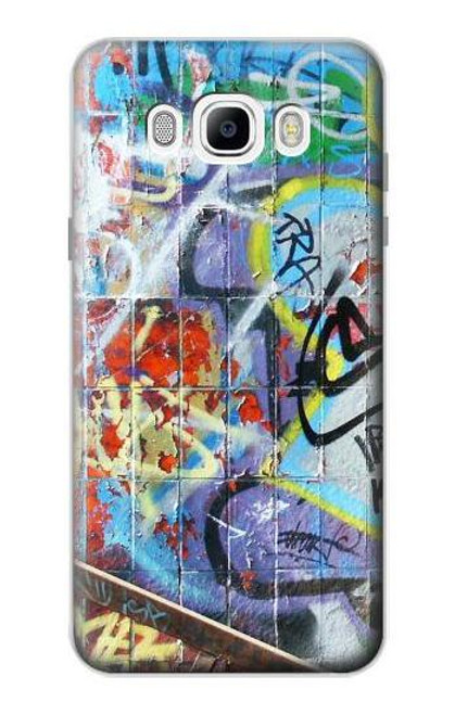 W0588 mur de graffiti Etui Coque Housse et Flip Housse Cuir pour Samsung Galaxy J7 (2016)