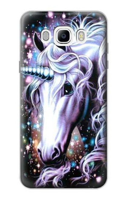 W0749 licorne Cheval Etui Coque Housse et Flip Housse Cuir pour Samsung Galaxy J7 (2016)