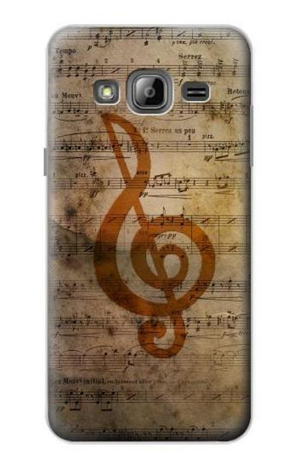 W2368 Note de musique Etui Coque Housse et Flip Housse Cuir pour Samsung Galaxy J3 (2016)