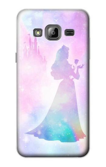 W2992 Princesse Pastel Silhouette Etui Coque Housse et Flip Housse Cuir pour Samsung Galaxy J3 (2016)