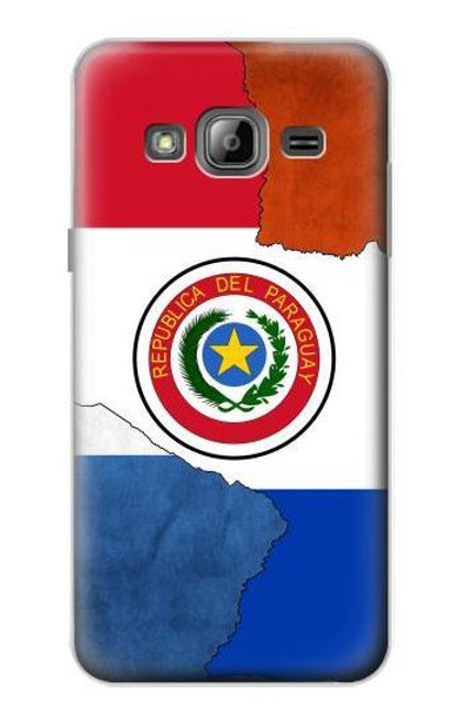 W3017 Paraguay Drapeau Etui Coque Housse et Flip Housse Cuir pour Samsung Galaxy J3 (2016)