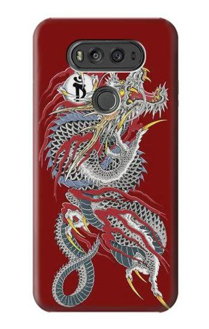 W2104 Yakuza dragon Tatouage Etui Coque Housse et Flip Housse Cuir pour LG V20