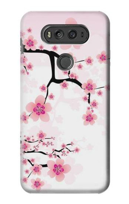 W2359 Fleur de prunier Etui Coque Housse et Flip Housse Cuir pour LG V20