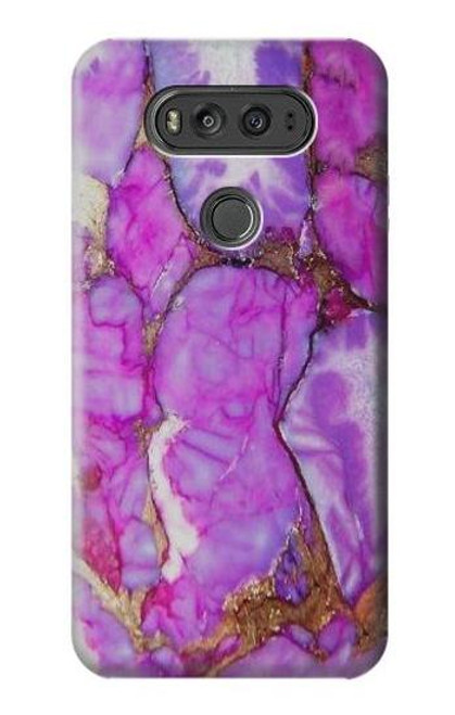 W2907 Violet Turquoise Pierre Etui Coque Housse et Flip Housse Cuir pour LG V20