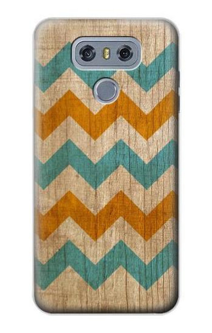 W3033 Bois Chevron Imprimé millésimé Graphic Etui Coque Housse et Flip Housse Cuir pour LG G6