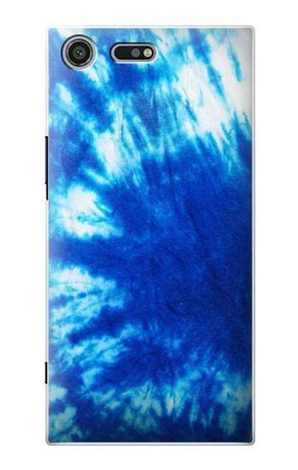 W1869 Tie Dye Bleu Etui Coque Housse et Flip Housse Cuir pour Sony Xperia XZ Premium