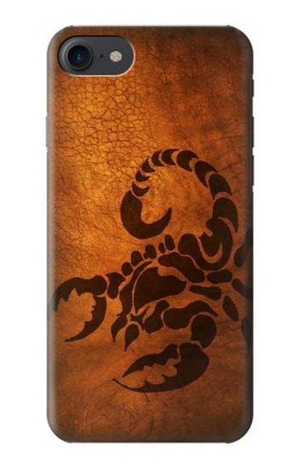 W0683 Scorpion Tatouage Etui Coque Housse et Flip Housse Cuir pour iPhone 7, iPhone 8, iPhone SE (2020) (2022)