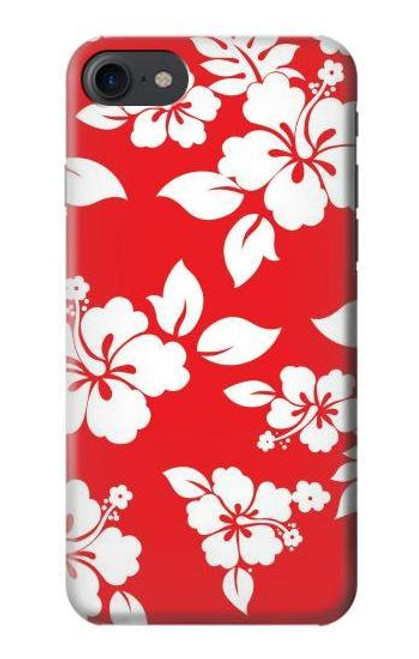 W1949 Motif Hibiscus hawaïenne Etui Coque Housse et Flip Housse Cuir pour iPhone 7, iPhone 8, iPhone SE (2020) (2022)