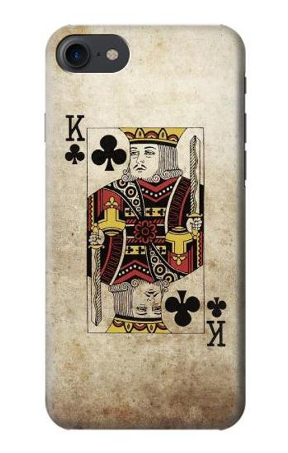 W2528 Poker King Carte Etui Coque Housse et Flip Housse Cuir pour iPhone 7, iPhone 8, iPhone SE (2020) (2022)