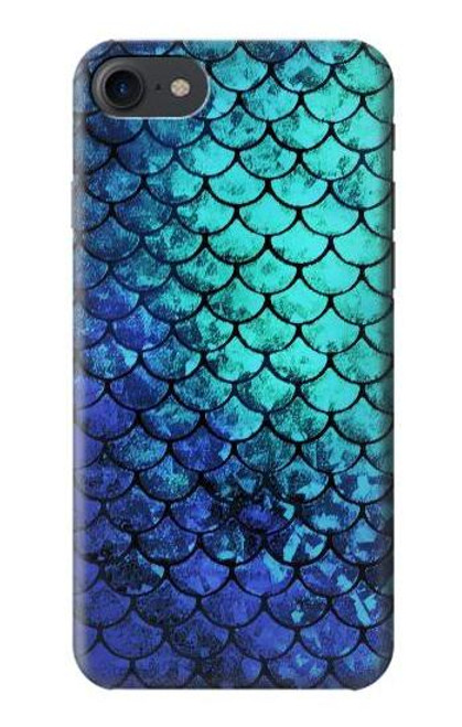 W3047 Vert Sirène écailles de poisson Etui Coque Housse et Flip Housse Cuir pour iPhone 7, iPhone 8, iPhone SE (2020) (2022)