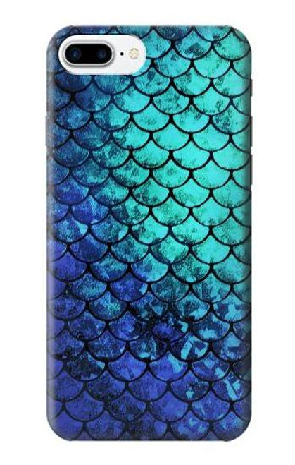 W3047 Vert Sirène écailles de poisson Etui Coque Housse et Flip Housse Cuir pour iPhone 7 Plus, iPhone 8 Plus