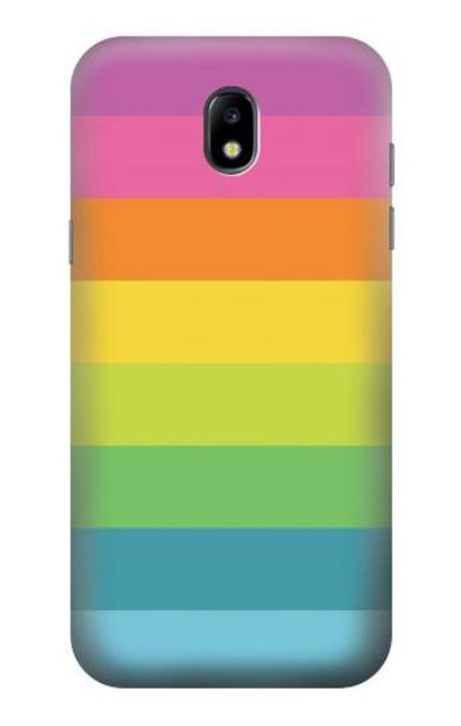 W2363 Arc en ciel Motif Etui Coque Housse et Flip Housse Cuir pour Samsung Galaxy J5 (2017) EU Version