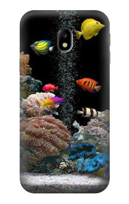 W0226 L'aquarium Etui Coque Housse et Flip Housse Cuir pour Samsung Galaxy J3 (2017) EU Version