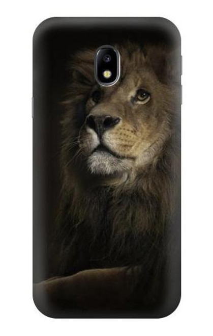 W0472 Lion Etui Coque Housse et Flip Housse Cuir pour Samsung Galaxy J3 (2017) EU Version