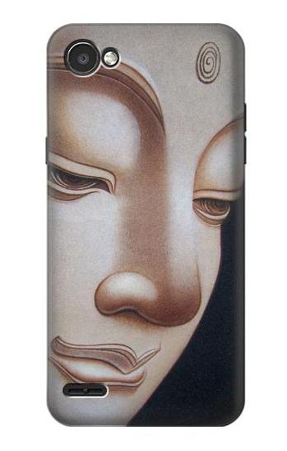 W1255 Visage du Bouddha Etui Coque Housse et Flip Housse Cuir pour LG Q6