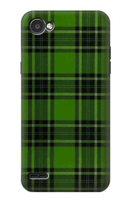 W2373 Motif vert Tartan Etui Coque Housse et Flip Housse Cuir pour LG Q6